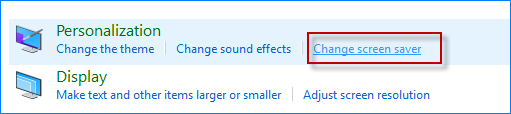 Click Change screen saver
