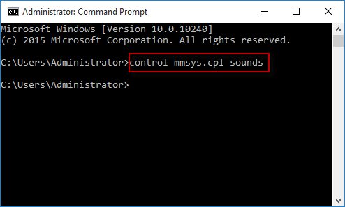 Open Sound with Command Prompt