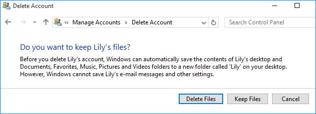 delete or keep files