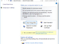 open Ease of Access Center