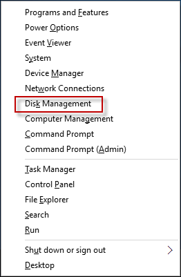 Select Disk Management