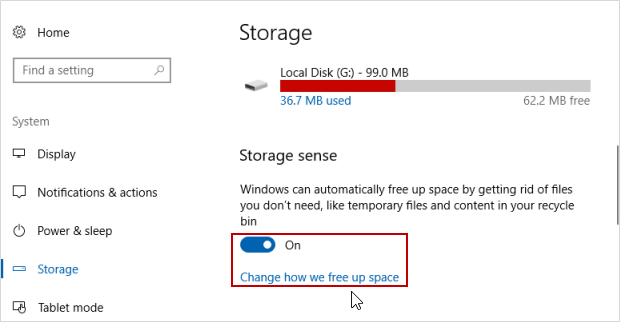 Storage Sense