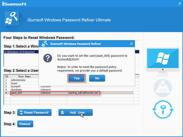 Reset Windows password