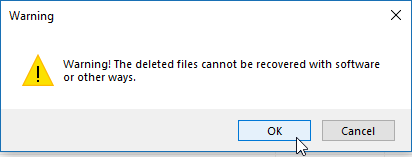 Delete files completely