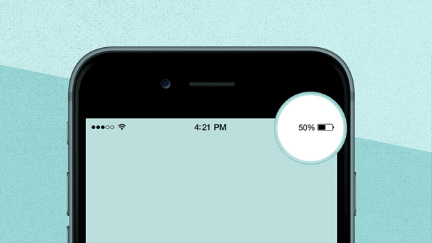iPhone batter icon color changed