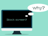 computer displayer becomes black screen