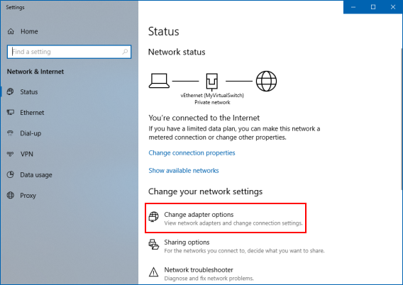 Change Network Settings