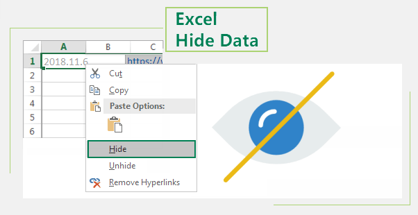 Excel hide data