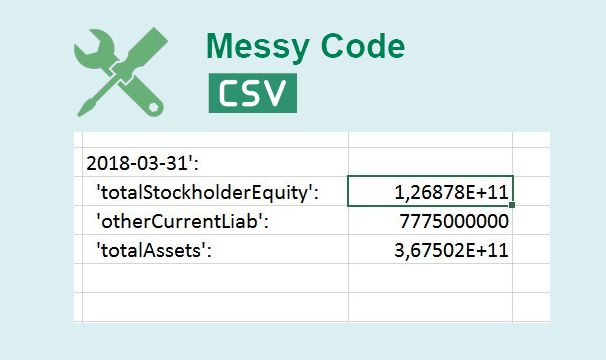 Исправить беспорядочный код Excel CSV