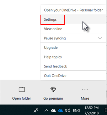 Configuración de OneDrive