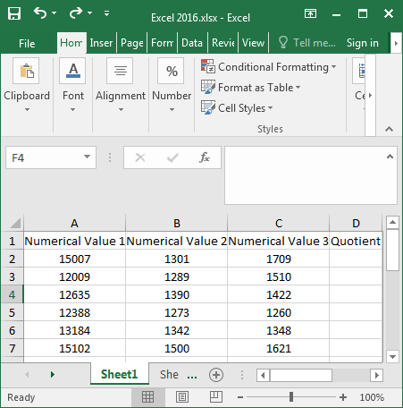 open the target Excel