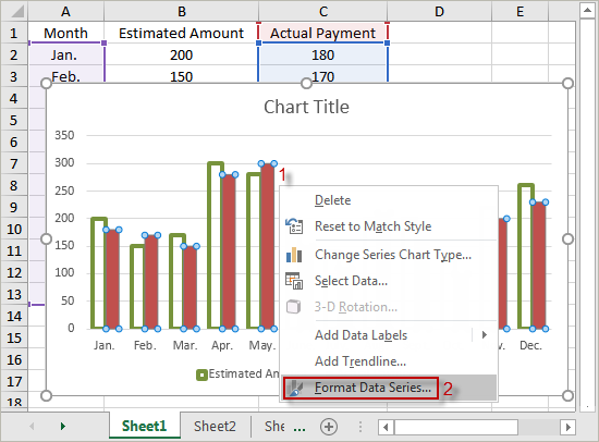 select format data series