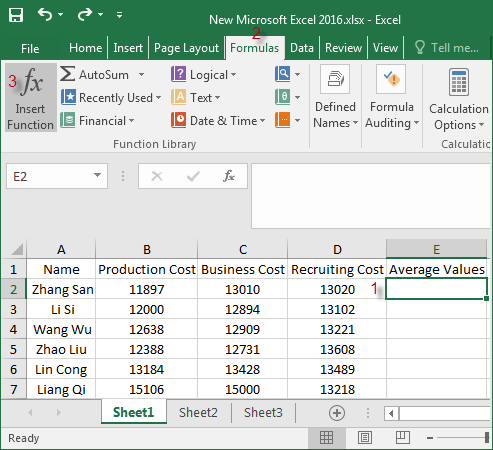 select the Insert Function