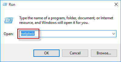 type netplwiz in run box