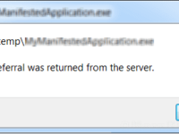 fix error ''a referral was returned from the server''