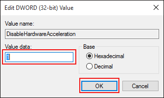 Disable Hardware Acceleration in Registry