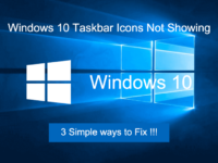 fix Windows 10 taskbar icons not showing issue