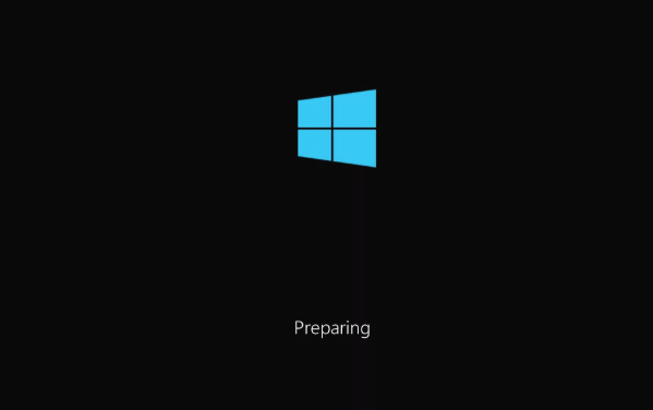 Reset This PC process prepares to start