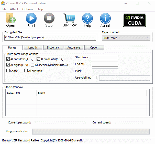 Recover ZIP Password with Dictionary