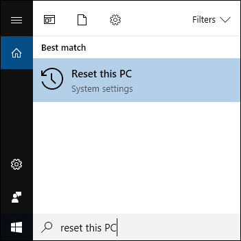 Reset this PC