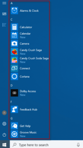 How to Hide/Access the All Apps List from Windows 10 Start Menu