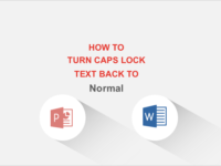 Turn Caps lock text back to normal