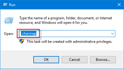 type charmap