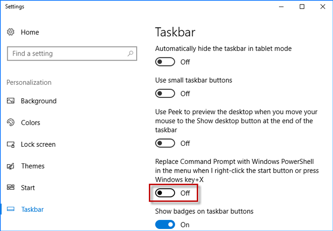 turn off this option