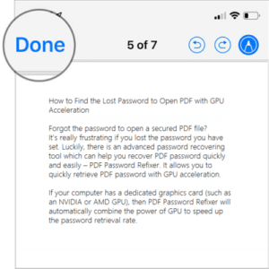 how to open password protected pdf on iphone