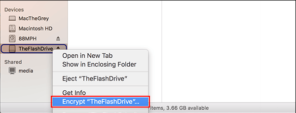 Зашифровать USB-диск на Mac