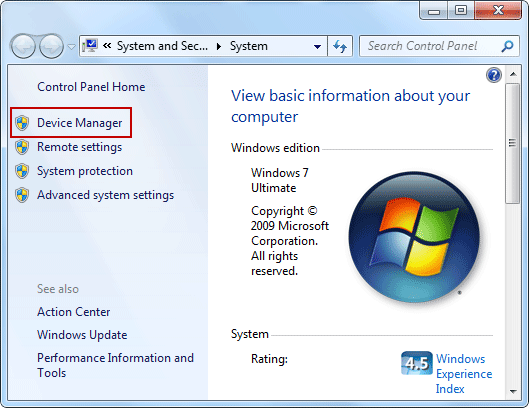 click Device Manager