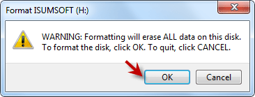 click OK button