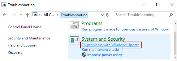 Fix problems with Windows Update