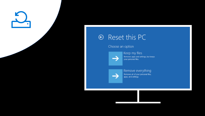 Reset, restore or reinstall Windows 10