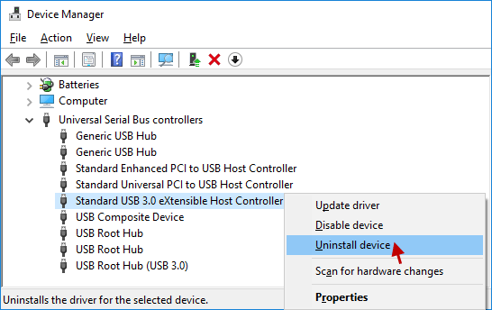 expand Universal Serial Bus controllers