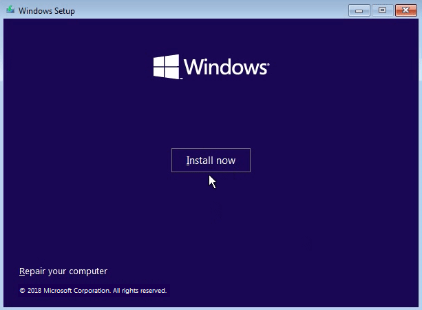 install Windows system