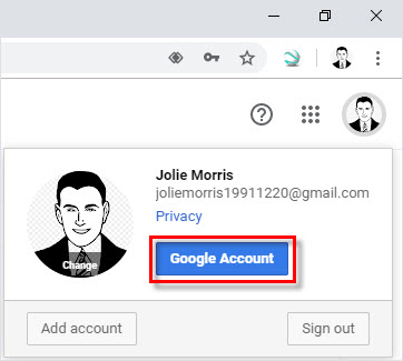 click Google Account
