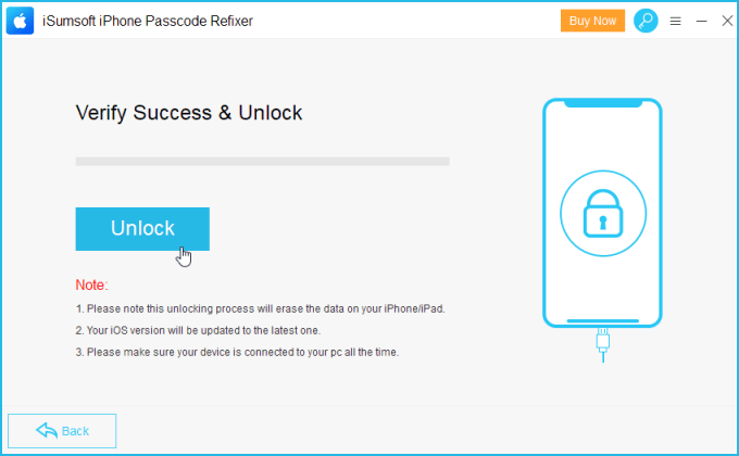 Start unlocking the iPhone lock screen