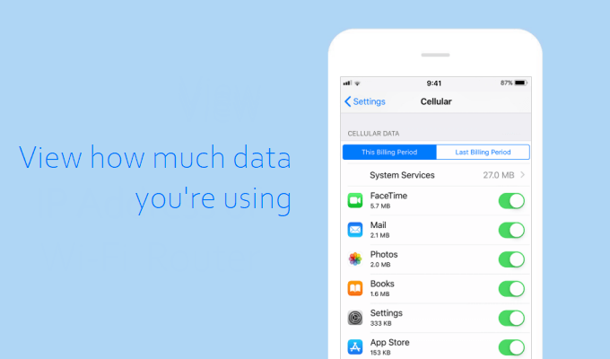 View cellular data usage on your iPhone
