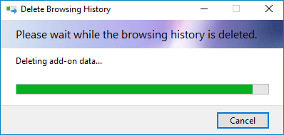 wait for the browsing history is deleted