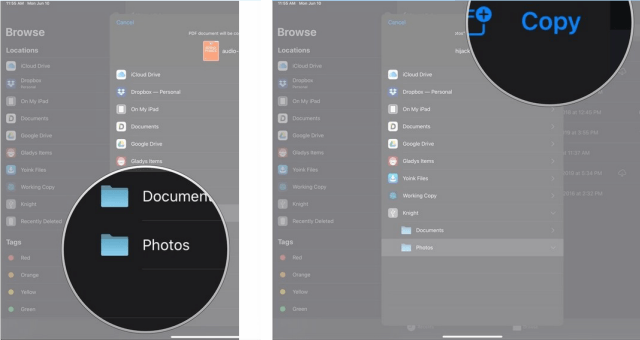 Copy files to the external storage