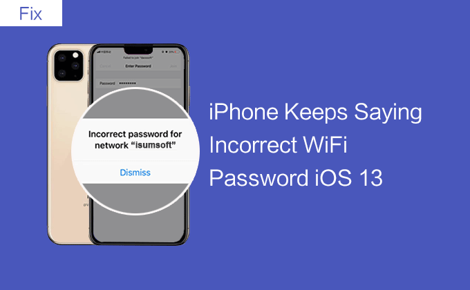 fix iPhone 11 incorrect WiFi password