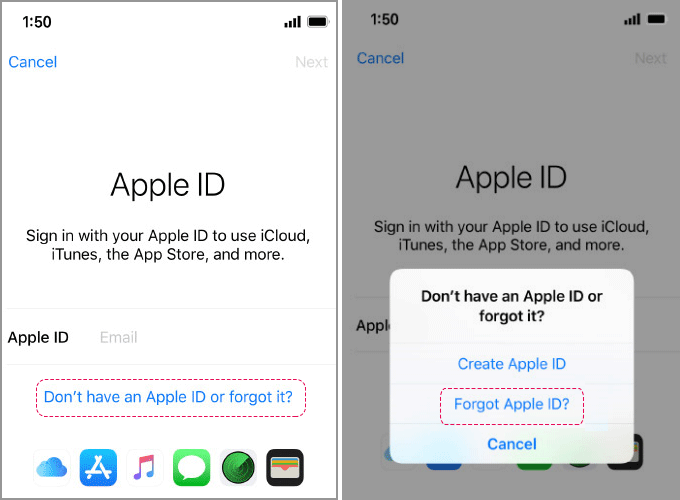 Don't have an Apple ID or password