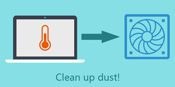 clean up laptop dust regularly