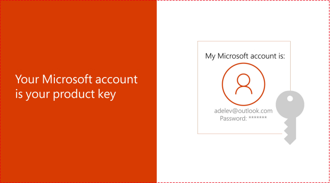 Your Microsoft account is your product key