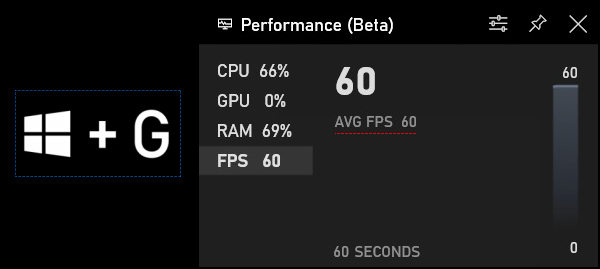 Check FPS counter in Windows 10