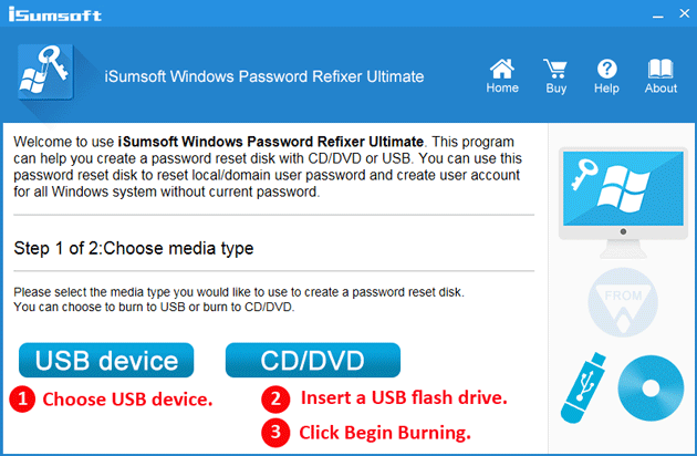Создайте диск для сброса пароля