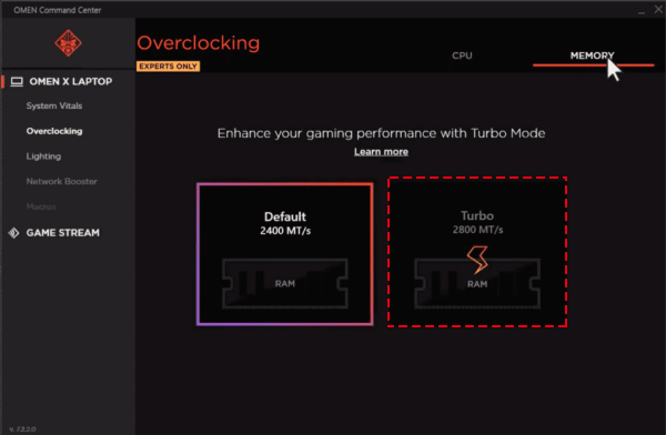 Overlock hardware to enhance gaming performance