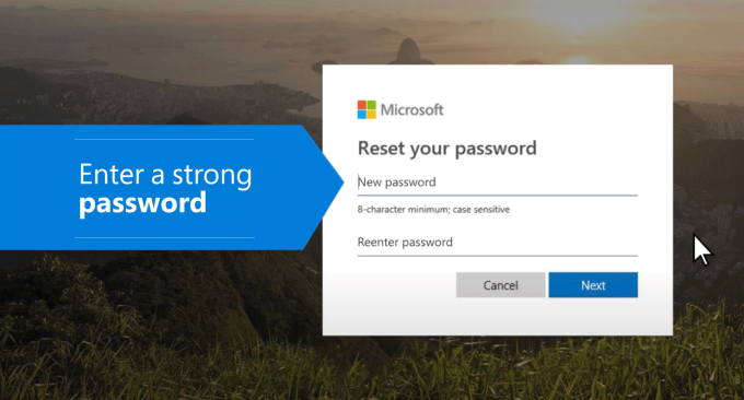 reset your Microsoft account password