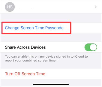 Change Screen Time Passcode